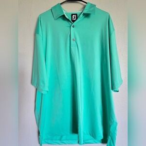 FootJoy Golf Polo Shirt Moisture Wicking Performance Athletic Green Size 2XL‎